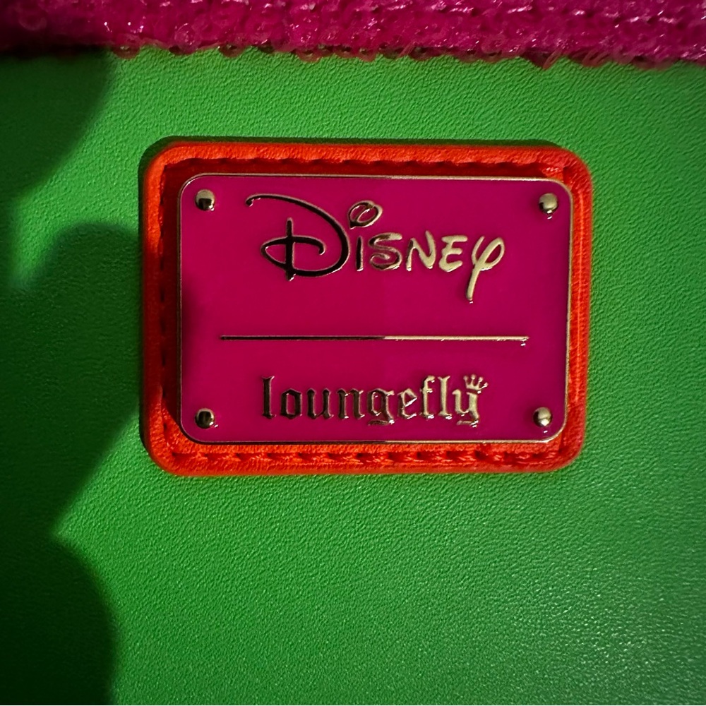 Disney Minnie Mouse Multicolor Neon Sequin Loungefly Crossbody Handbag: NWT - Picture 4 of 15
